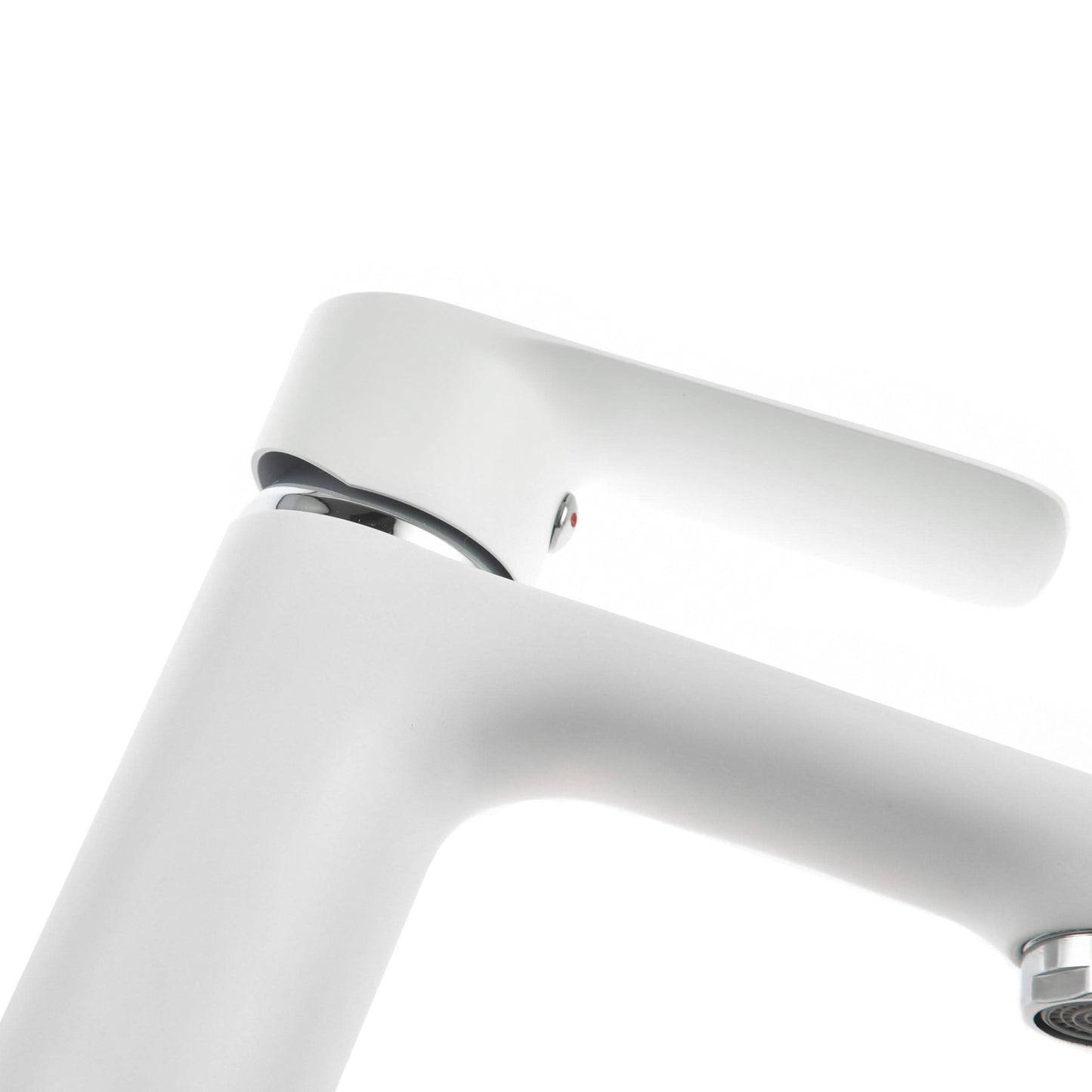 Baterie lavoar HI-NON H181-FW-439, alb mat, monocomanda, cartus ceramic 40 mm, racorduri incluse - ZEP.RO - Ți-e la îndemână!