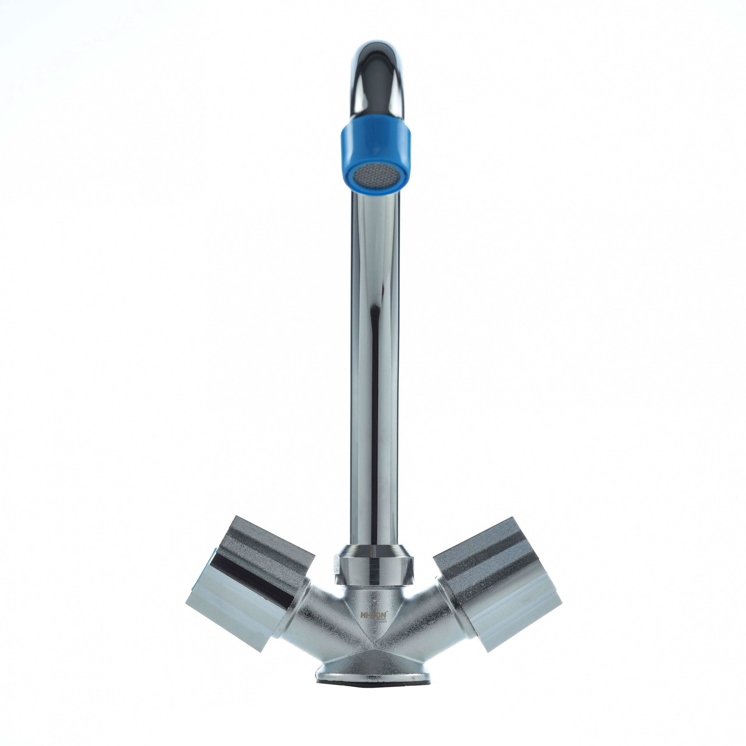 Baterie bucatarie Hi-Non N074-623, dubla comanda, cartus ceramic 40 mm, racorduri incluse - ZEP.RO - Ți-e la îndemână!