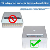Incubator automat ZEP MS-64, 64 oua, 12V/220V, intoarcere automata, afisaj digital