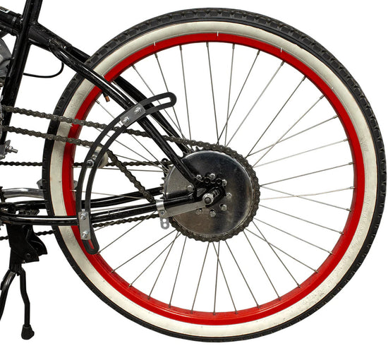 Intinzator fix lant bicicleta cu motor, detaliu rola si suport