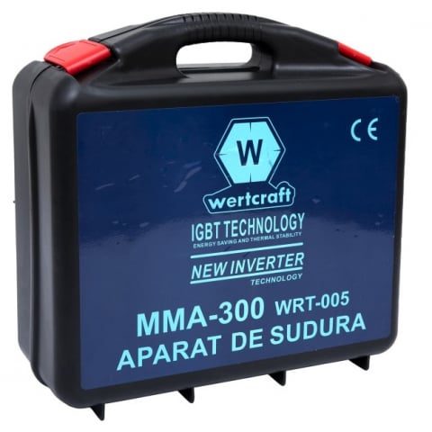 Invertor sudura WertCraft WRT-005, 20-300A, 230V, IP21S, MMA, accesorii incluse, valiza transport