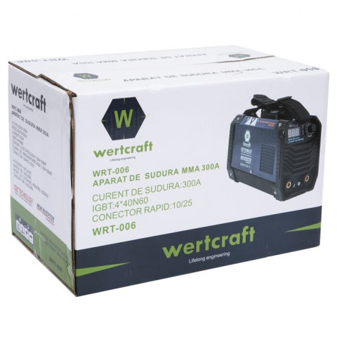 Invertor de sudura WertCraft WRT-006, 300A, 230V, 1.6-4mm, MMA, IP21, functie anti-lipire