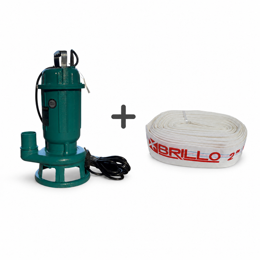 Kit pompa BRILLO BR-1350 cu furtun pompier 20 m