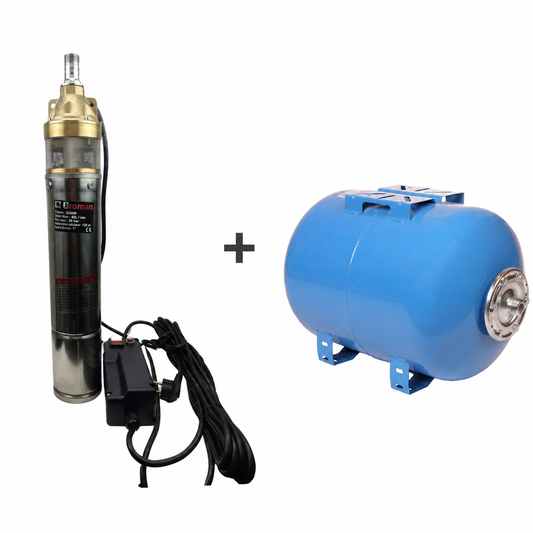 Pachet pompa submersibila Broman BRM01827 cu butelie hidrofor Broman 50 L