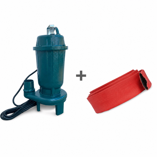 Kit pompa submersibila Brillo WQD 2500W cu furtun rosu 2 inch 30 m