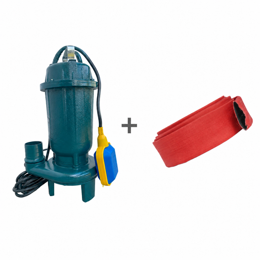 Kit pompa Brillo BR-WQD15-12-2.5TP cu furtun rosu 2 inch 30 m