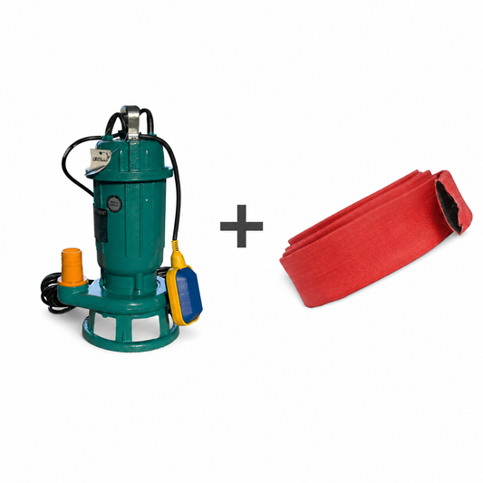 Kit pompa apa murdara BRILLO BR-1351 cu furtun pompier BR-1303 de 30 m