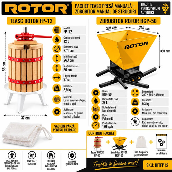 Teasc manual ROTOR FP-12 de 12 litri