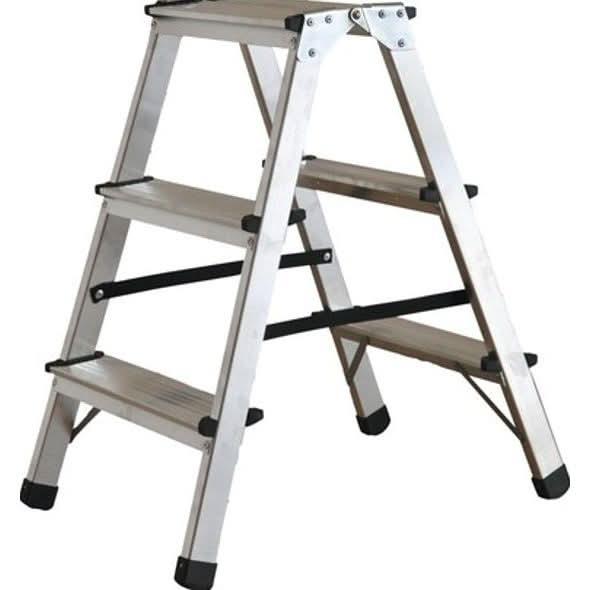 Scara aluminiu ZEP KMH1203, trepte duble 3+3, 150 kg, 58 cm inaltime