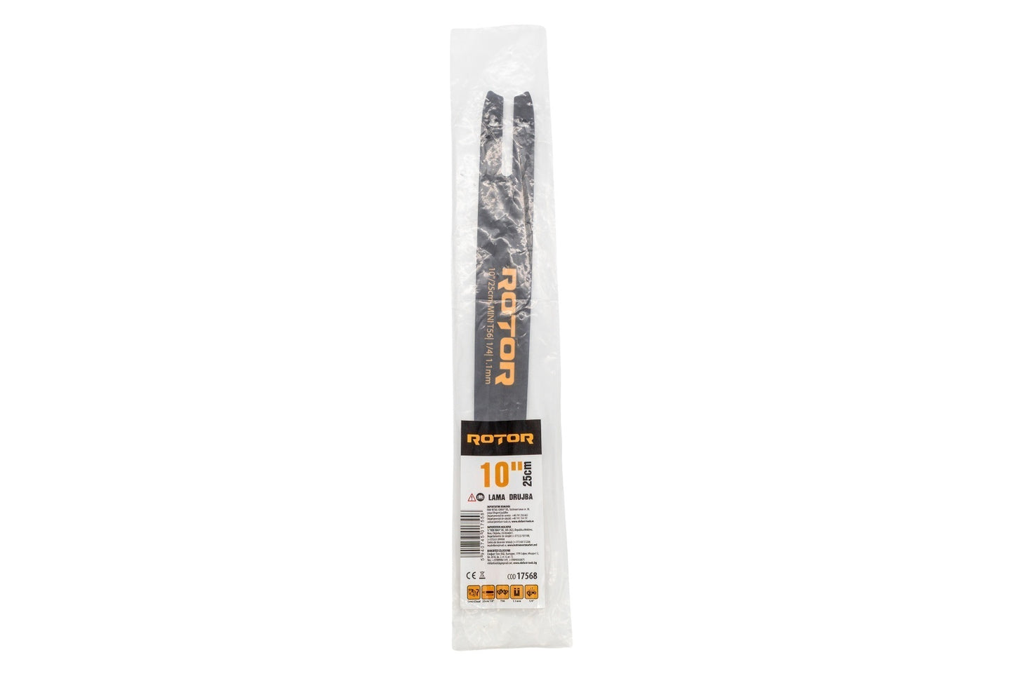 Lama drujba 25 cm / 10", pas 1/4, canal 1,1 mm, 28 dinti, 56 pinteni, semi-chisel, Rotor