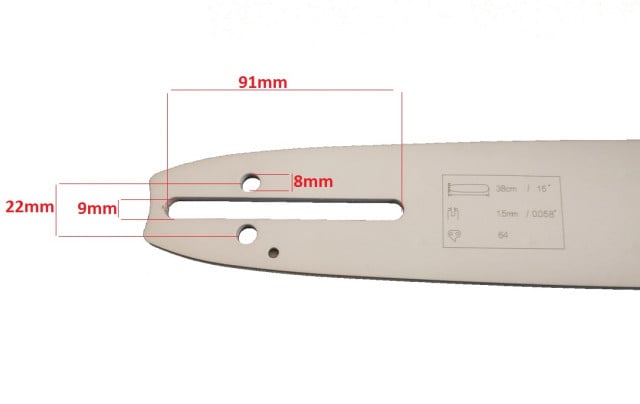 Lama drujba 32 dinti pas 3.25 38cm ROCO - dimensiuni