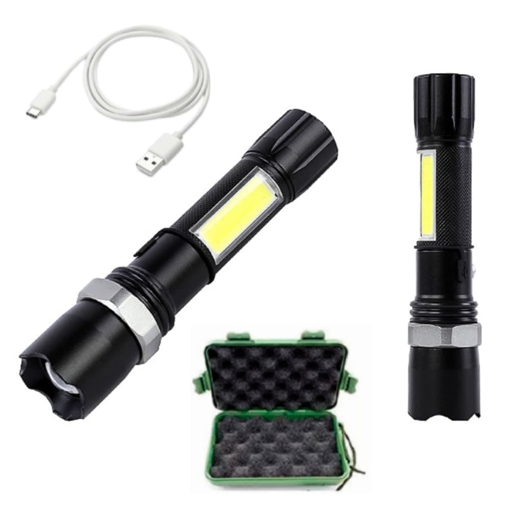 Lanterna LED Aluminiu cu Zoom Vargo V-114984, acumulator, incarcare USB