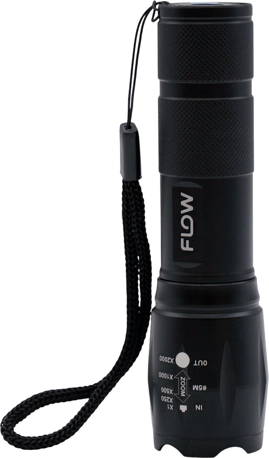 Lanterna LED Aluminiu cu Zoom si Suport Bicicleta Flow FB-T6G