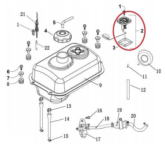 Litometru benzina ATV Linhai 300cc OEM 36134 - vedere secundara