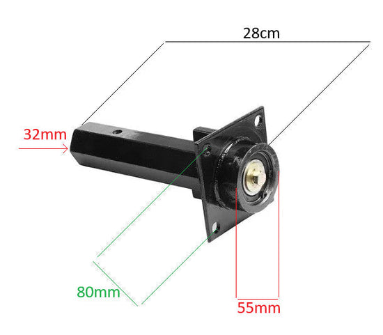 Manicot cu flansa si rulment pentru motosapa 186F, ax 32 mm - vedere 3