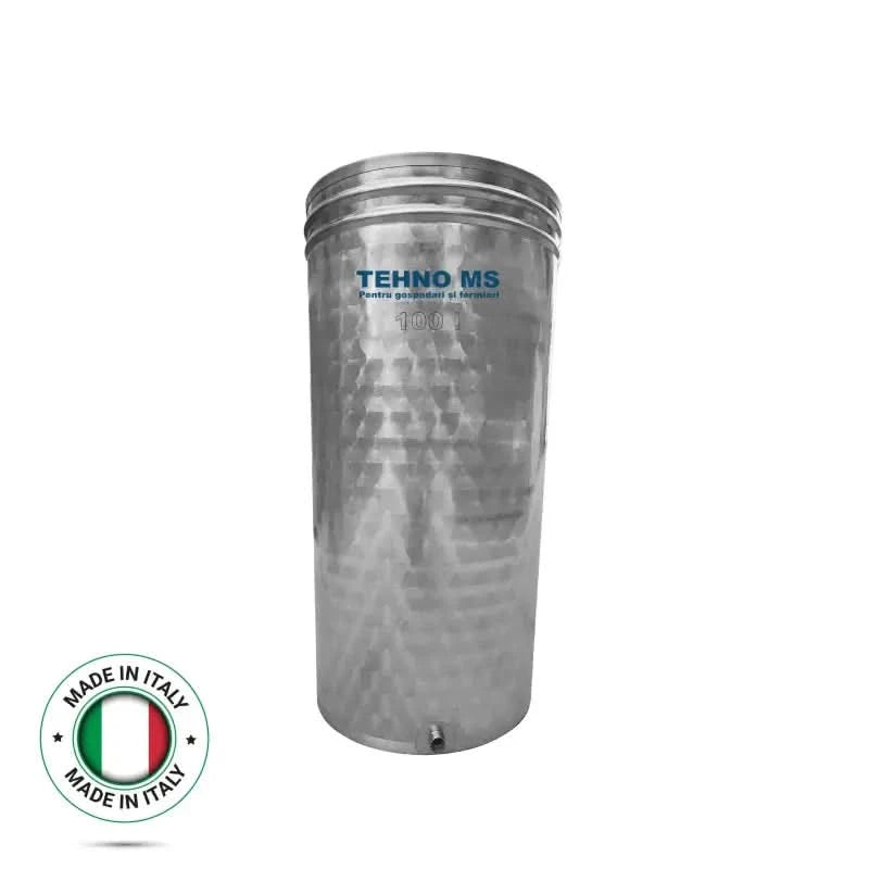 Butoi din inox cu capac flotant busonat, 100L, Tehno Ms #413