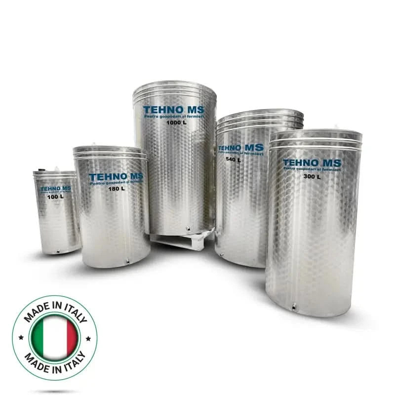 Butoi din inox cu capac flotant busonat, 100L, Tehno Ms #413