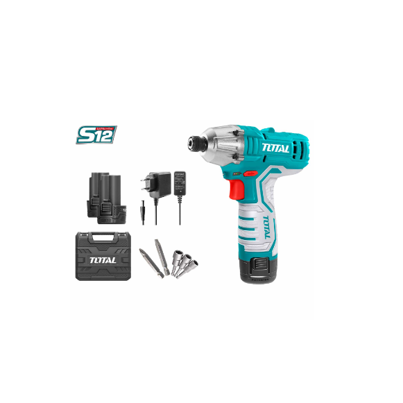 Masina de insurubat cu impact Total TIRLI1201, 12V, 1.5Ah, 100Nm, LED, 2 acumulatori inclusi