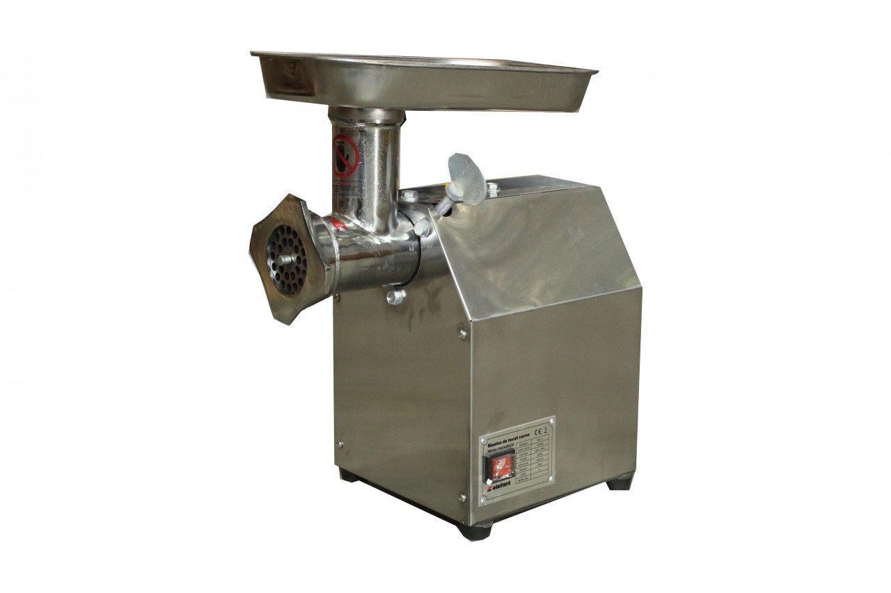 Masina de tocat carne, Profesionala electrica Elefant MK-12, 850W, 150 kg/h, inox