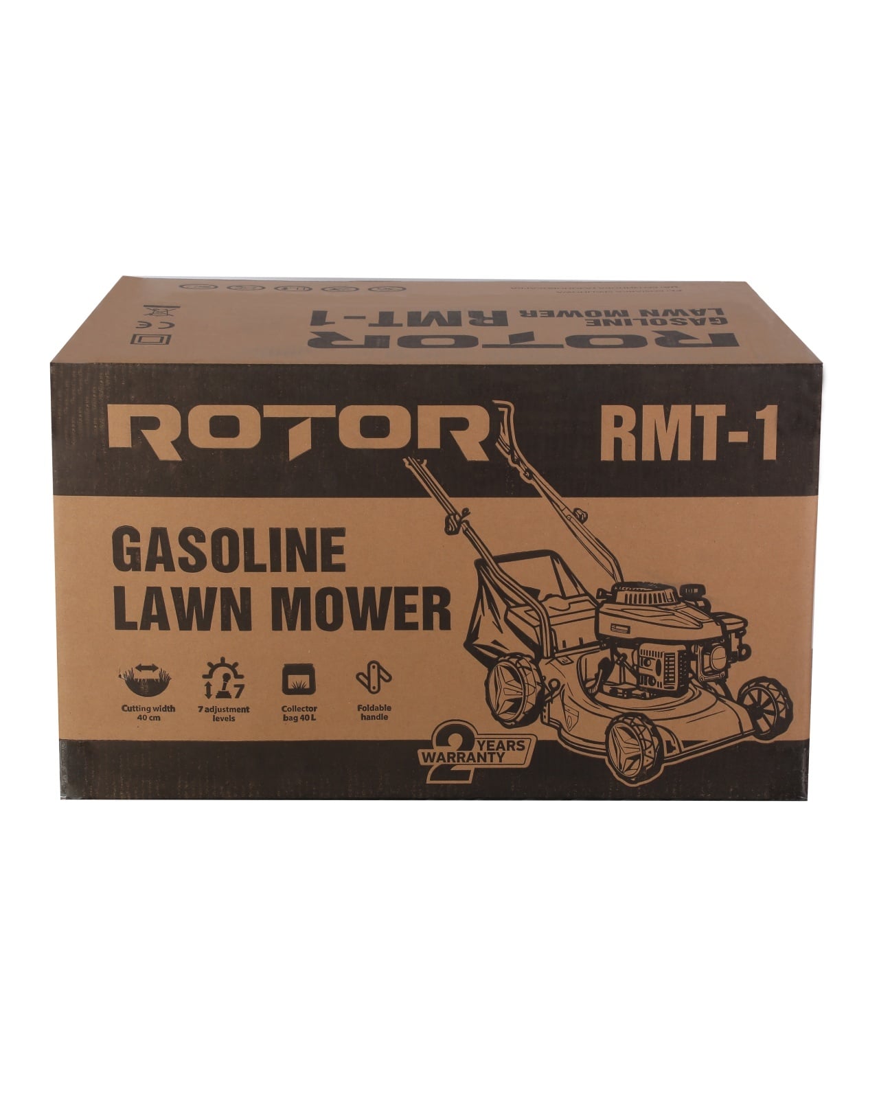 Masina de tuns iarba pe benzina ROTOR RMT-1, 2.5CP, 40L, 400mm
