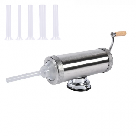 Masina de facut carnati ZEP 0824, 1.5 kg, aluminiu inoxidabil, cu ventuza si prindere pe masa