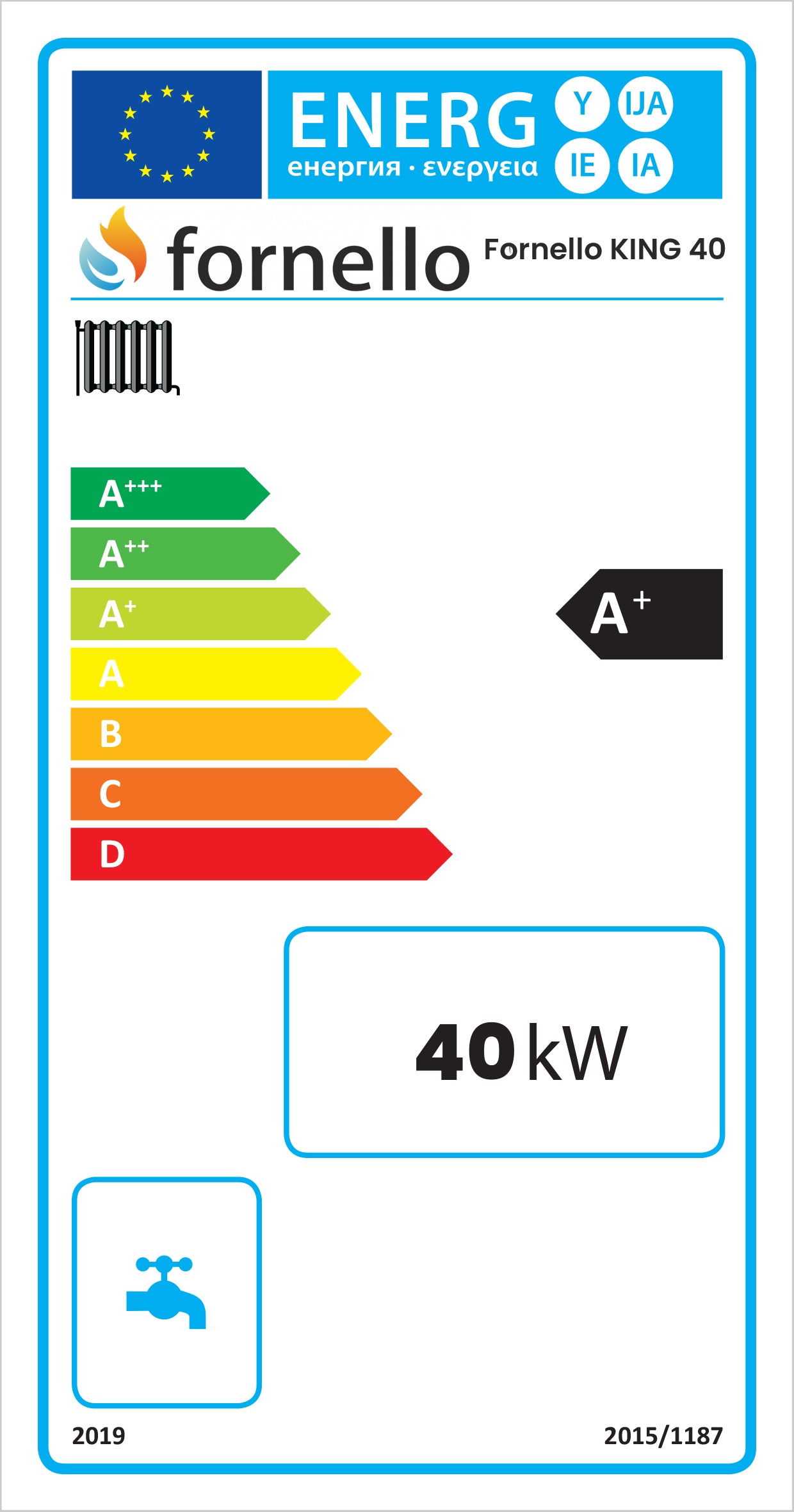 Centrala monobloc pe peleti Fornello Pellet King 40 kw