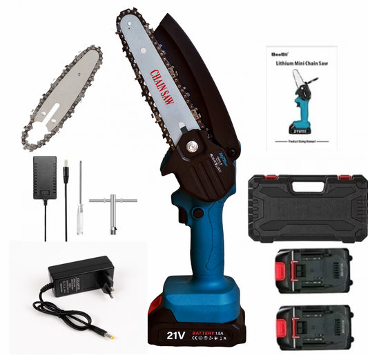 Mini fierastrau Mustang cu 2 acumulatori, 21V, 1.5 Ah, lama 18.5 cm