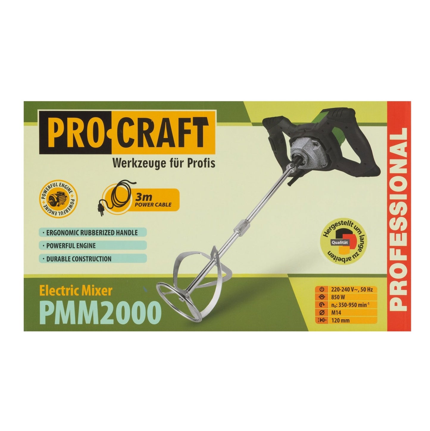 Mixer Procraft PMM2000, 1200W, reglare viteza, 7000–14000 RPM