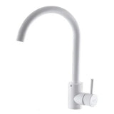 Baterie bucatarie MIXXUS SUS-011-2 WHITE, monocomanda, otel inoxidabil, finisaj alb mat, pipa pivotanta 360°, cartus ceramic