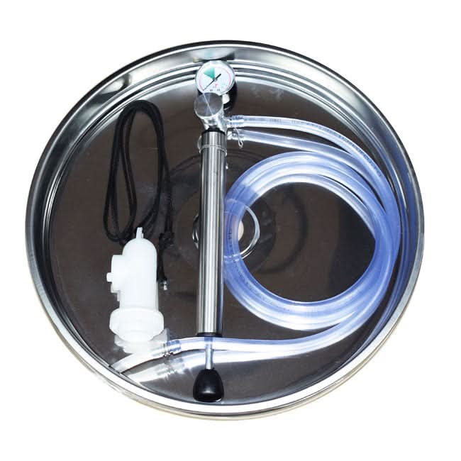 Butoi inox 185L cu capac flotant si camera din silicon – AISI 304 Italia – BUTOI185LF