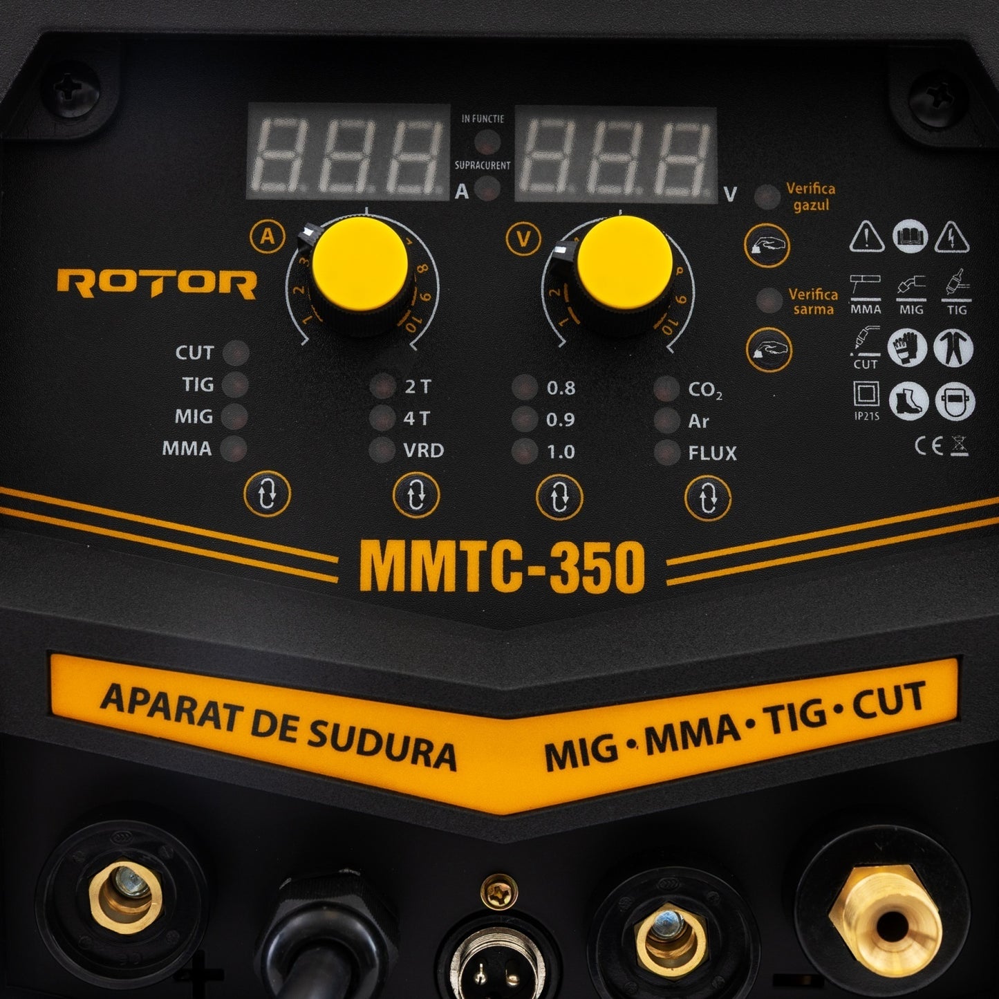 MMTC-350 MIG/MMA/TIG/CUT aparat de sudura cu electrozi 4 in 1 ROTOR