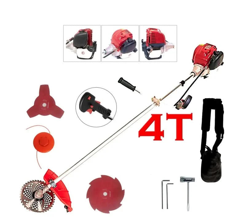 Motocoasa CRAFT TEC T5600 PROFI, 7.5CP, 4 timpi, 62cc, tambur automat, disc 3 lame, disc 8 lame, disc vidia, ham profesional