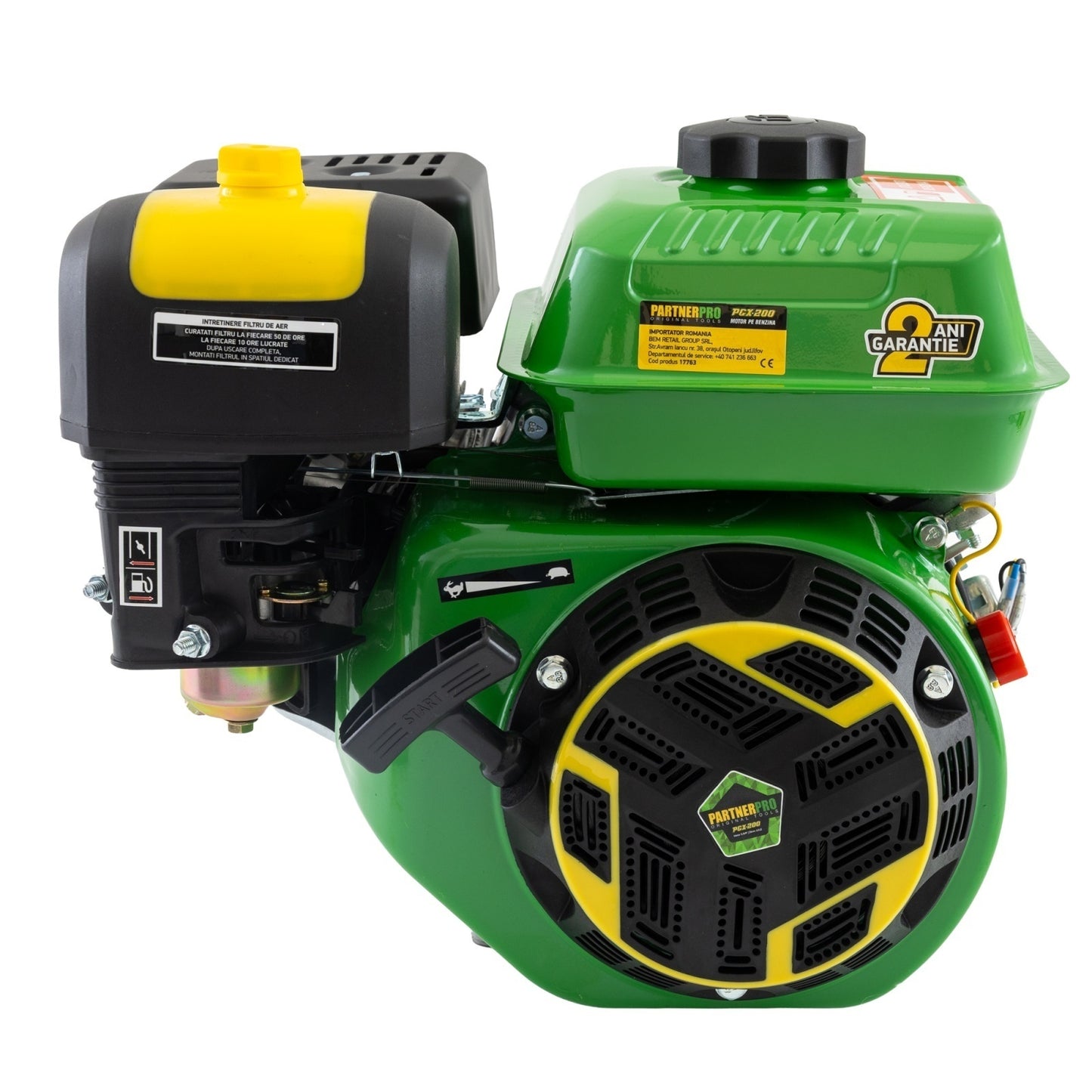 Motor pe Benzina PartnerPro PGX200, 6.5 CP, 163 cc, 4 Timpi, Arbore 20 mm
