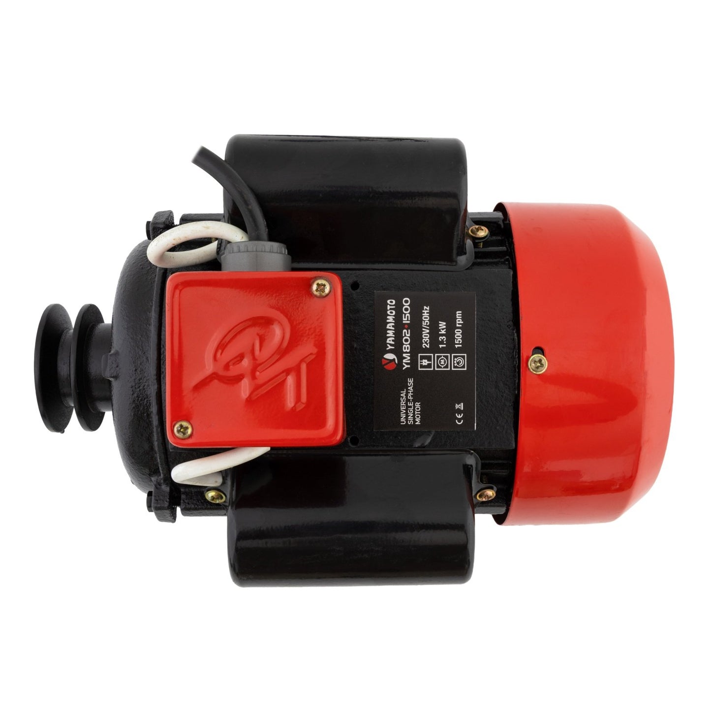 Motor electric Yamamoto YL802-1500, 1.3 kW, 1500 RPM, bobinaj cupru, transmisie cu fulie