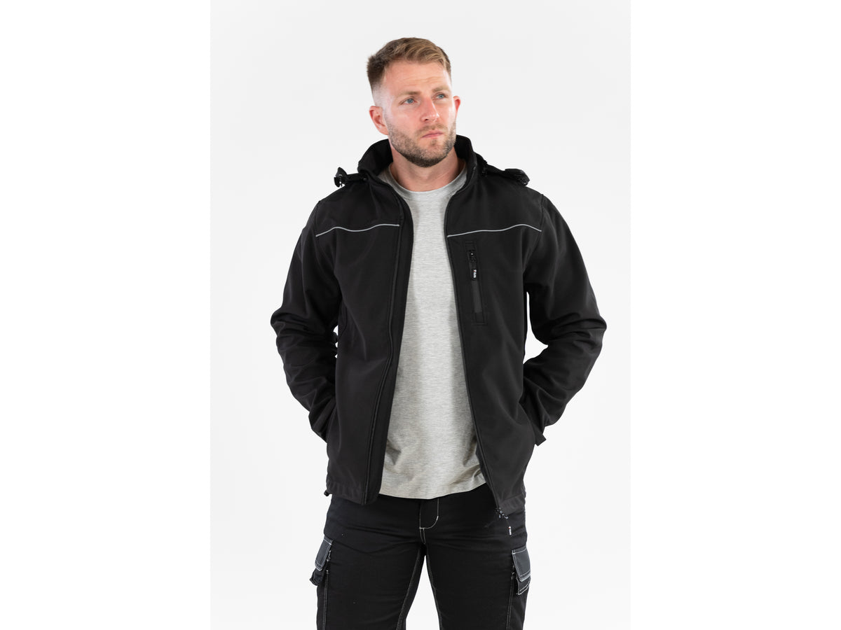JACHETĂ CU GLUGĂ, SOFTSHELL, XXL