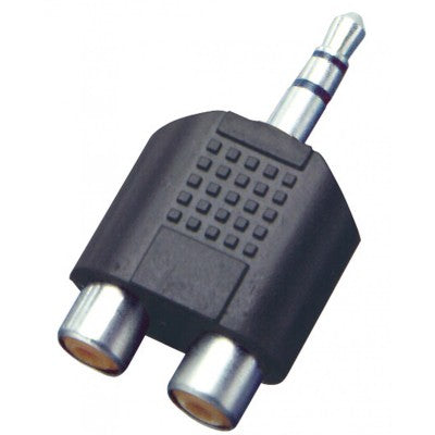 Adaptor audio, mufă stereo 3,5 mm - 2x prize RCA 3,5 mm, AC 17