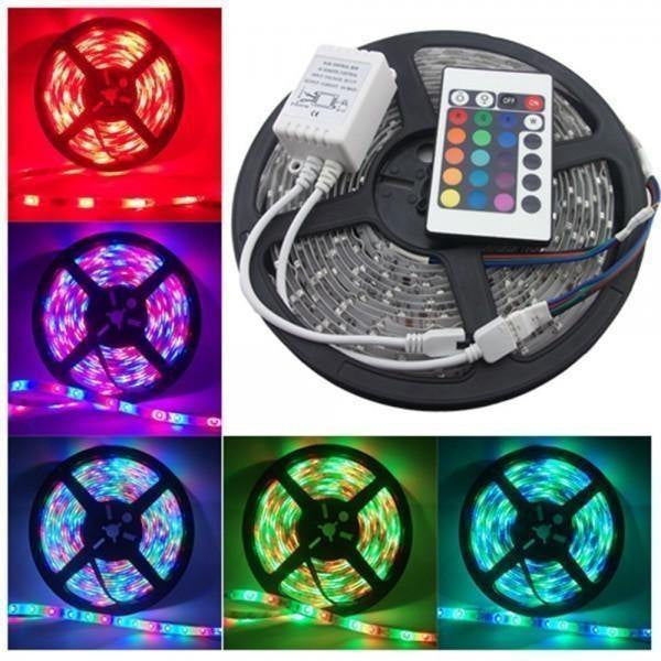 Kit Banda RGB LED 10 Metri 2x5 metri 5050 cu telecomanda