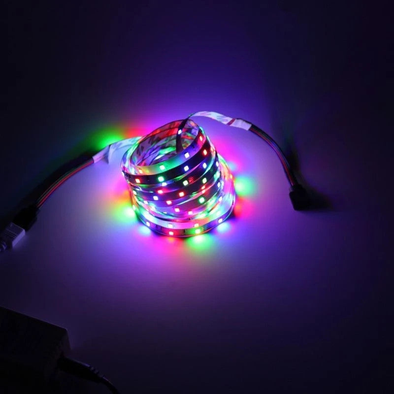 Kit Banda RGB LED 10 Metri 2x5 metri 5050 cu telecomanda