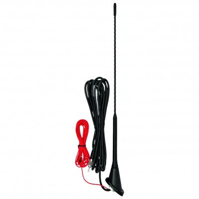 Antenă auto cu amplificator, pe acoperiş, 40 cm, fixă, 93220