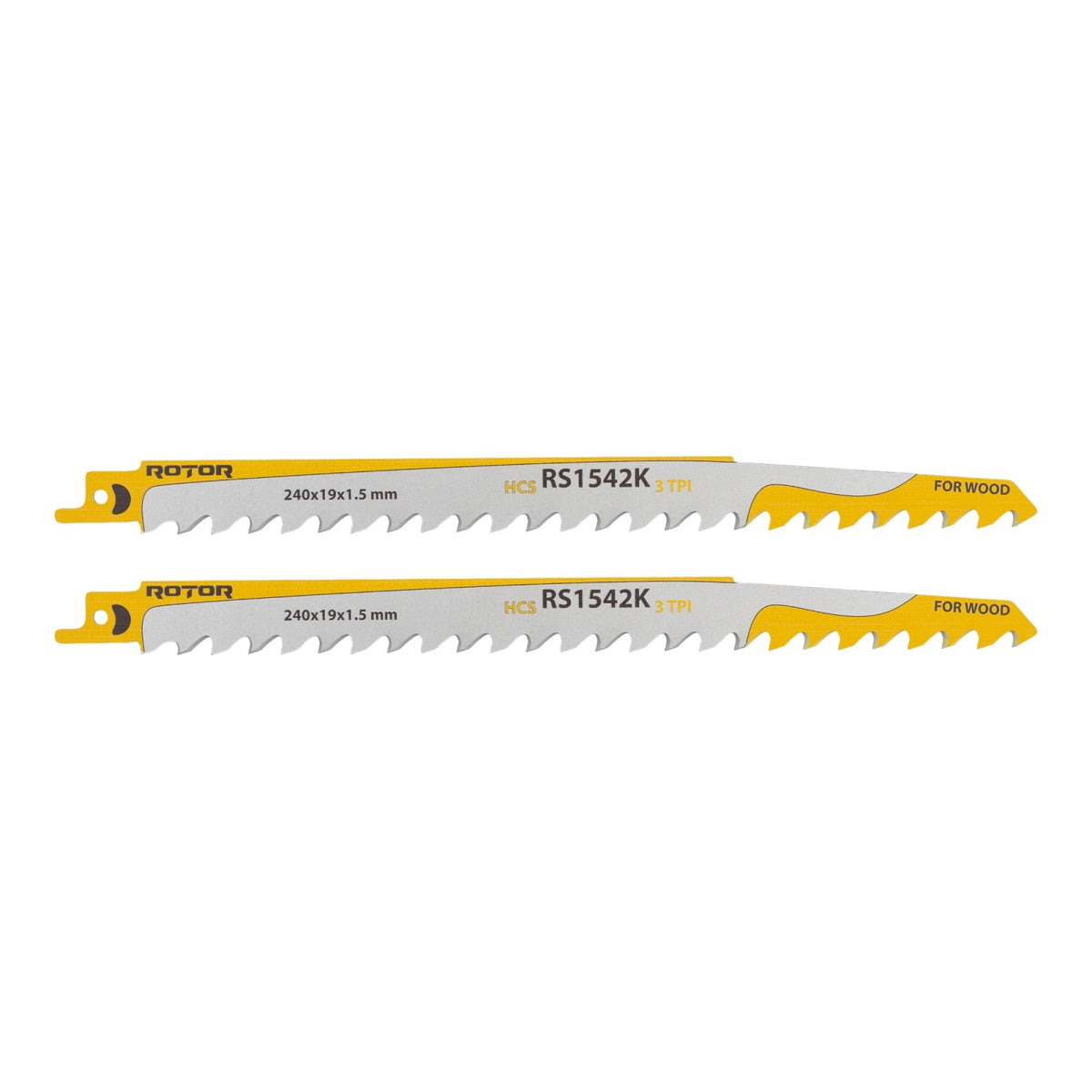 Panze Fierastrau Pendular Lemn ROTOR RS1542K, 240x19x1.5mm, set 2 buc