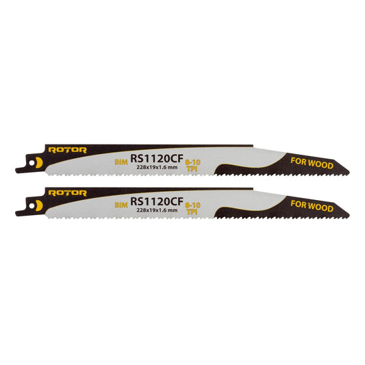 Panze Fierastrau Sabie Lemn ROTOR RS1120CF, 228x19x1.6mm, set 2 buc
