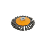 Perie de sarma conica cu noduri ROTOR 125mm M14