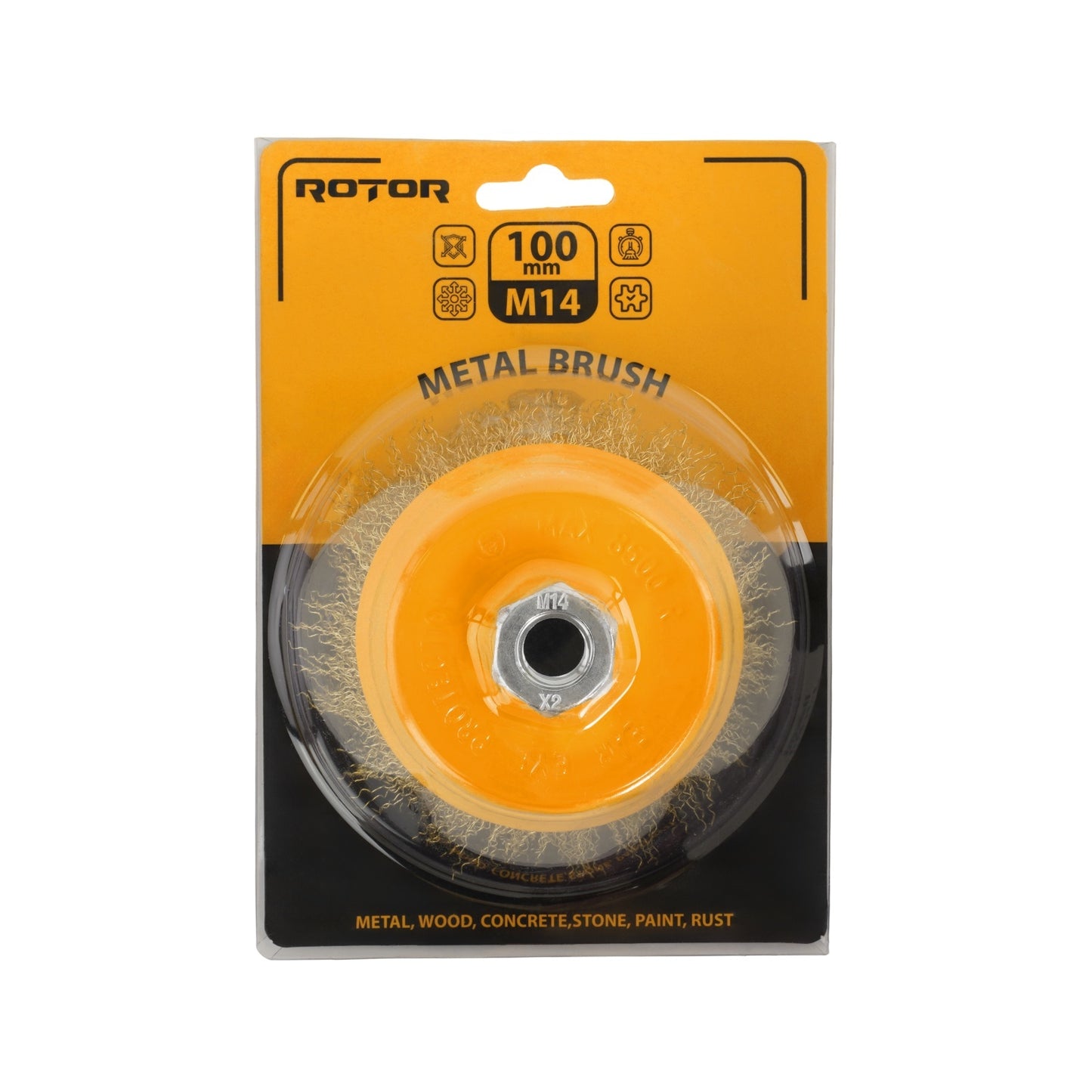 Perie de sarma tip cupa ROTOR 100mm M14
