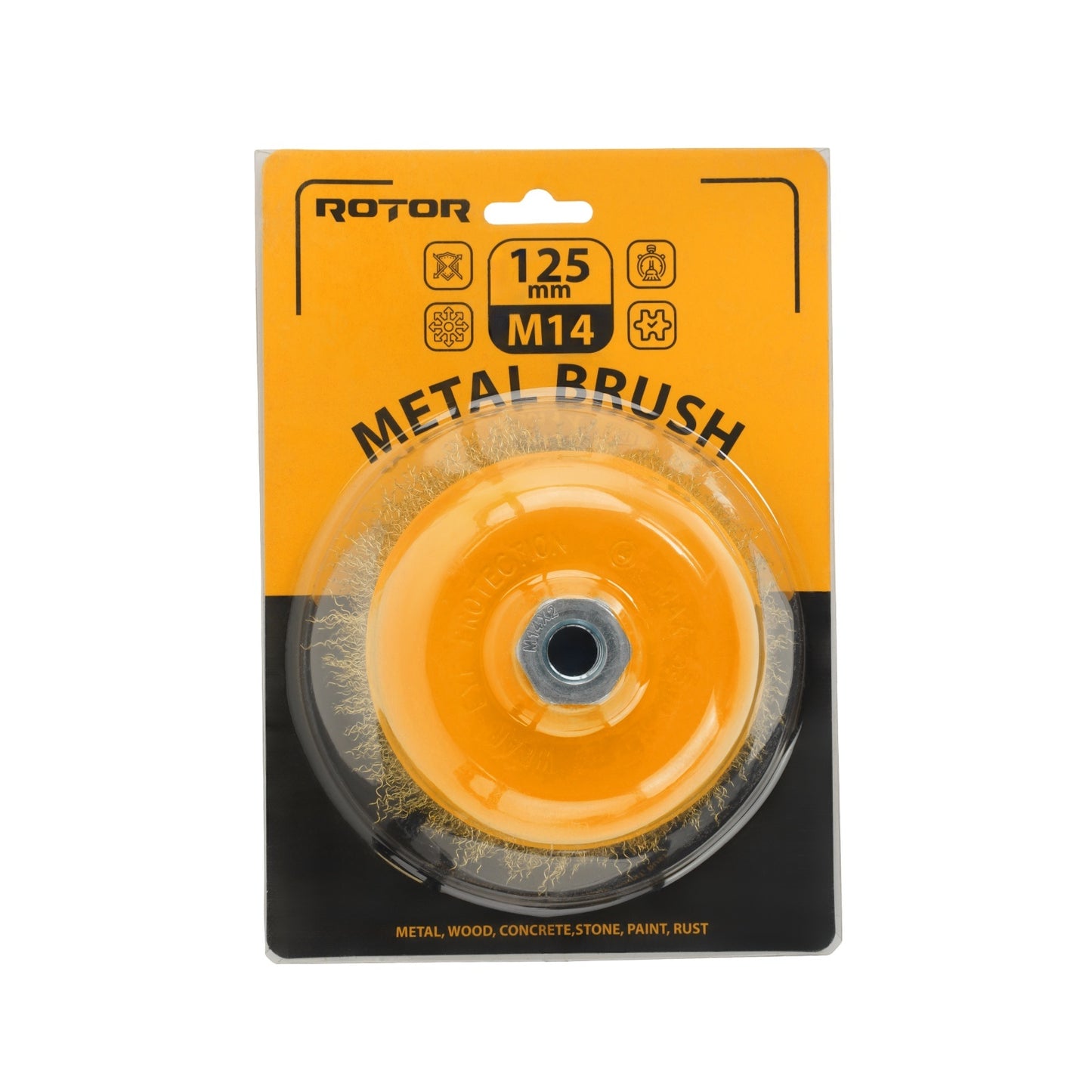 Perie de sarma tip cupa ROTOR 125mm M14