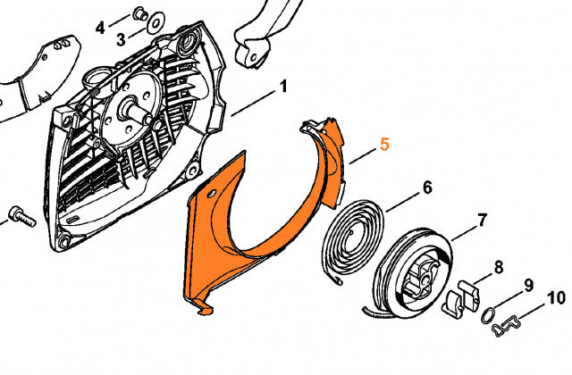 Plastic demaror drujba compatibil Stihl MS261 pentru drujba - vedere 2