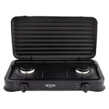 Plita Gaz 2 Arzatoare BOHM BG-M-002-B 4.4kW Aprindere Manuala Negru - imagine produs