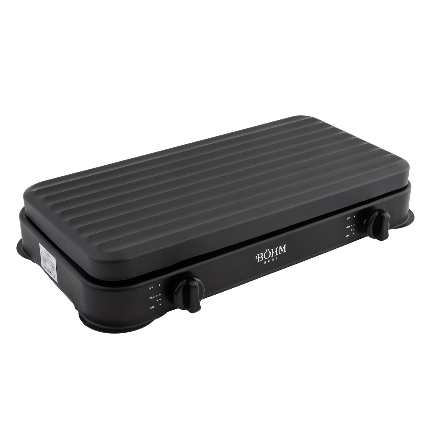 Plita Gaz 2 Arzatoare BOHM BG-M-002-B 4.4kW Aprindere Manuala Negru - detaliu 2