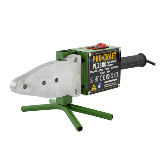 Plita sudura tevi PPR Procraft PL2300, 1500W, 300°C, 6 bacuri (20–63 mm), accesorii incluse