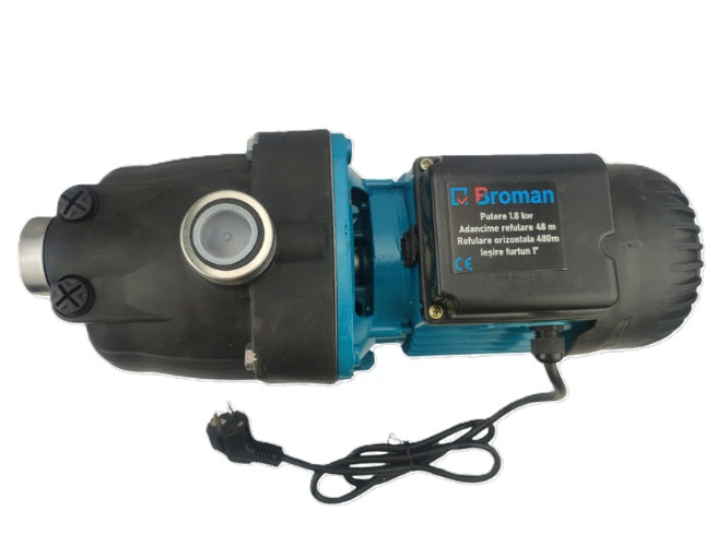 Pompa de suprafata Broman JP-100, 1.8 kW, inox, refulare 48 m, iesire 1"