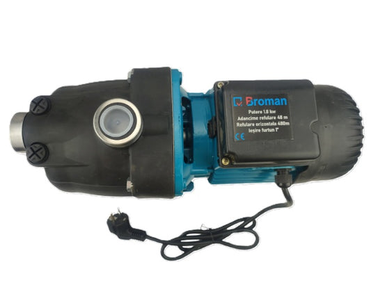 Pompa de suprafata Broman JP-100, 1.8 kW, inox, refulare 48 m, iesire 1"